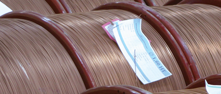 Bronze-plated bead wire